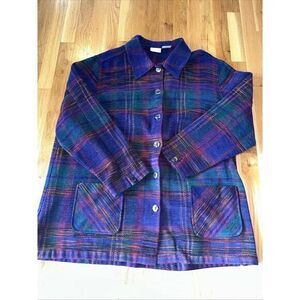 Koret Button Up Shirt Top Jacket Red Plaid‎ Shacket Women's Size 22W (2XL)